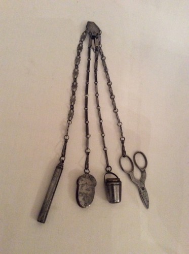 Antike stahl chateleine mit - stahl,