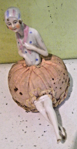 Vintage nadelkissen puppe half - vintage,